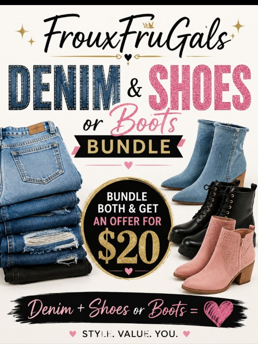 Denim and Shoes 2/$20